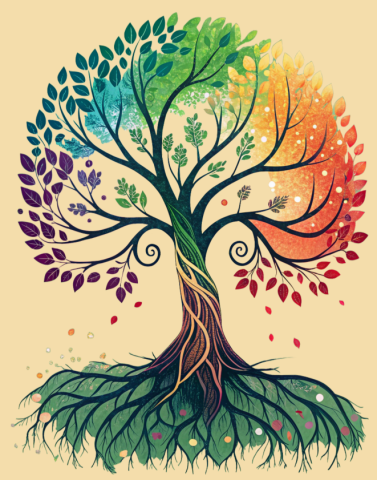 gemeinsam Wurzeln stärken: ein Baum blüht nur, wenn er gut verwurzelt ist.